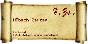 Hübsch Zsuzsa névjegykártya