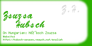 zsuzsa hubsch business card